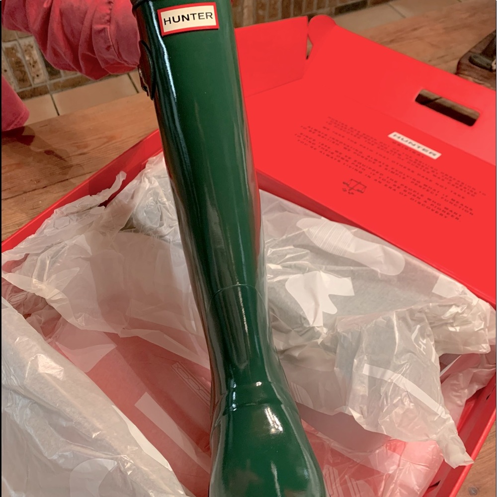 Hunter Rainboots-Glossy Green